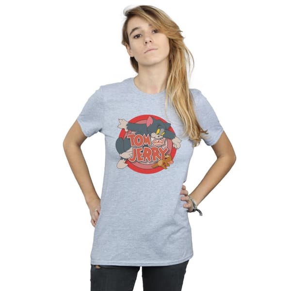 Tom and Jerry Womens/Ladies Catch Cotton Boyfriend T-Shirt