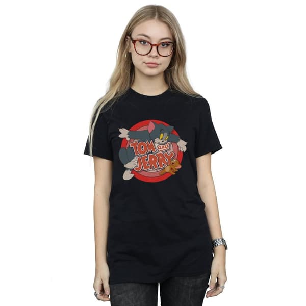 Tom and Jerry Womens/Ladies Catch Cotton Boyfriend T-Shirt