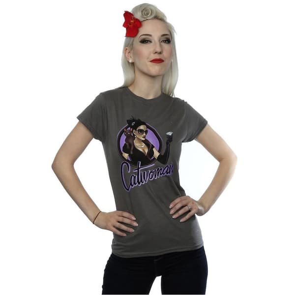 DC Bombshells Dam/Tjej Catwoman Heather T-shirt