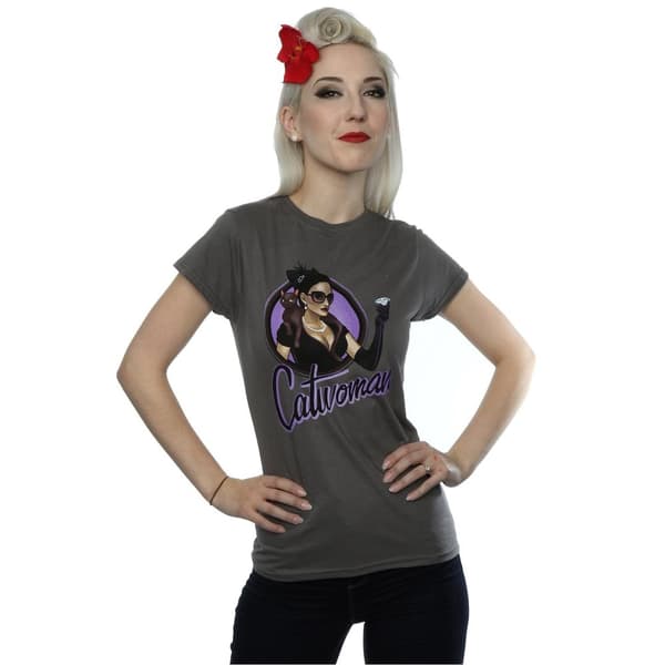 DC Bombshells Dam/Tjej Catwoman Heather T-shirt