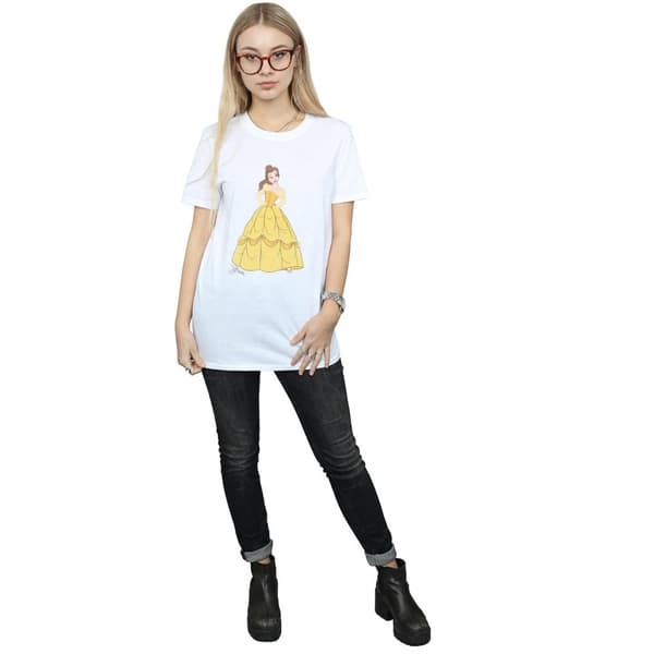 Beauty And The Beast Dam/Herr Belle Boyfriend T-shirt i bomull