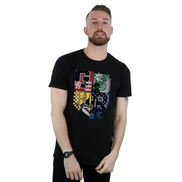 Harry Potter Mens Hogwarts Houses Cotton T-Shirt