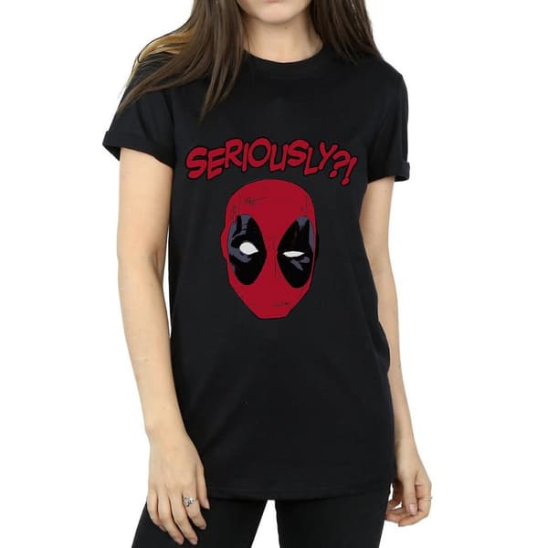 Deadpool Womens/Ladies Seriously Cotton Boyfriend T-Shirt