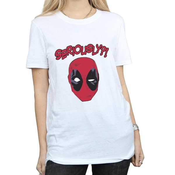 Deadpool Womens/Ladies Seriously Cotton Boyfriend T-Shirt