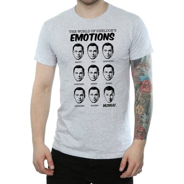 The Big Bang Theory Mens Sheldon Emotions T-Shirt