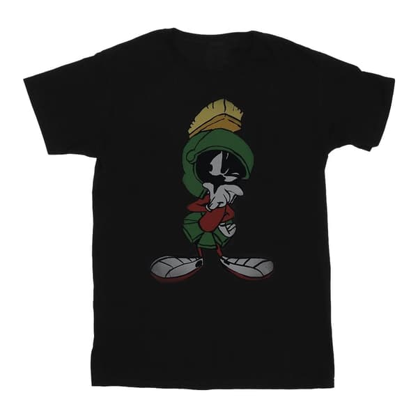 Looney Tunes Boys Marvin The Martian Pose T-Shirt Black 7-8 Years