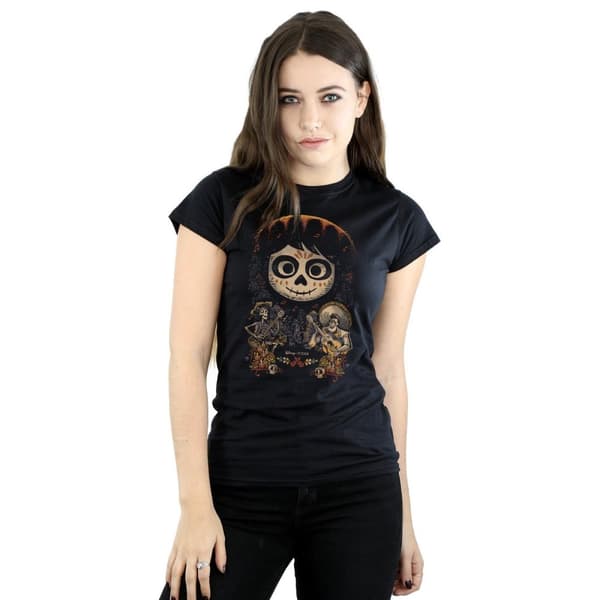 Coco Womens/Ladies Poster Miguel Face Cotton T-Shirt