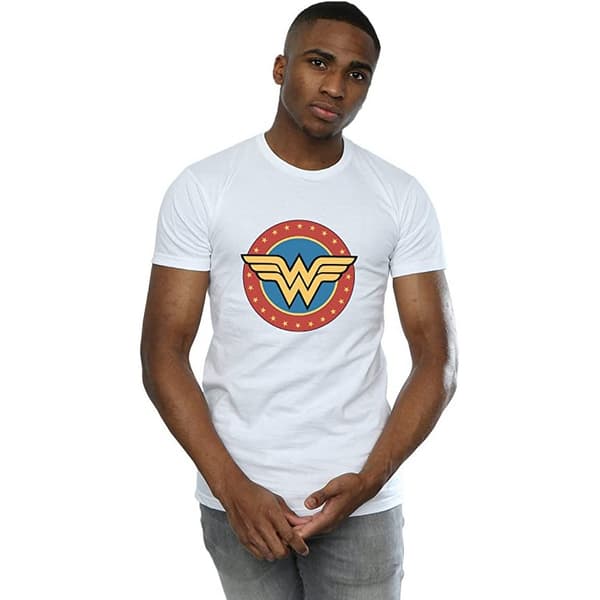 Wonder Woman T-shirt i bomuld med logo til mænd