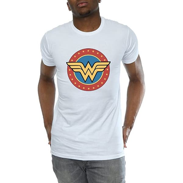 Wonder Woman T-shirt i bomuld med logo til mænd