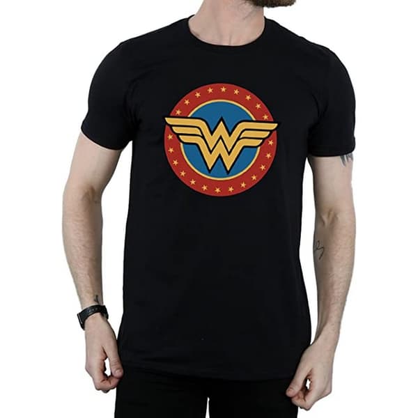 Wonder Woman T-shirt i bomuld med logo til mænd