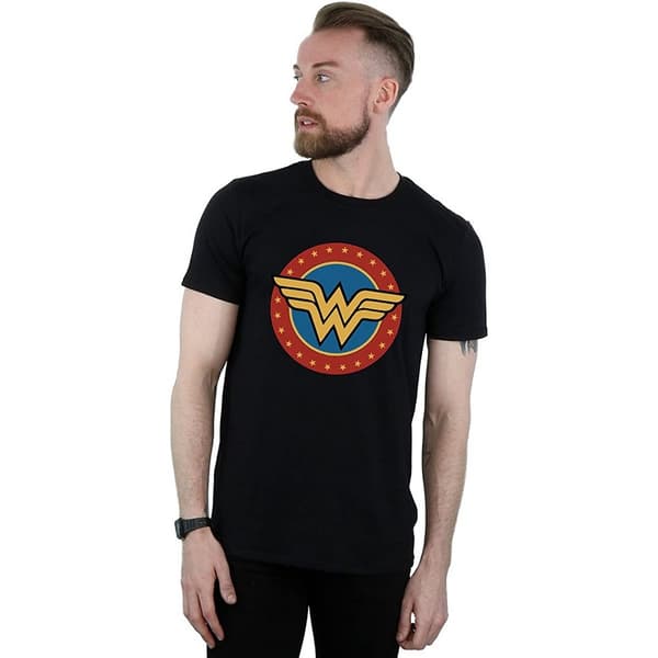 Wonder Woman T-shirt i bomuld med logo til mænd