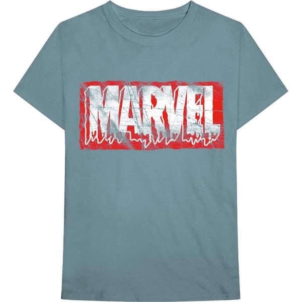 Marvel Comics Unisex Adult Dripping Logo Cotton T-Shirt