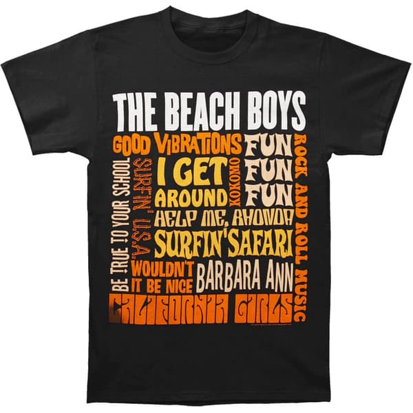 The Beach Boys Unisex Adult Best of SS Cotton T-Shirt Black XL