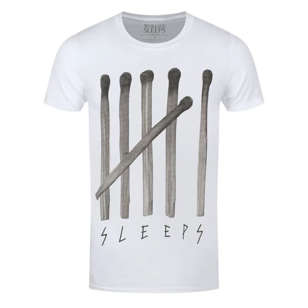 While She Sleeps Unisex vuxen Matches T-shirt i bomull White M