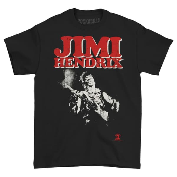 Jimi Hendrix Unisex Adult Block Logo Cotton T-Shirt