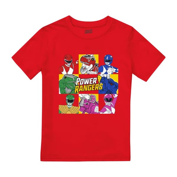Power Rangers T-shirt med gruppbox för pojkar