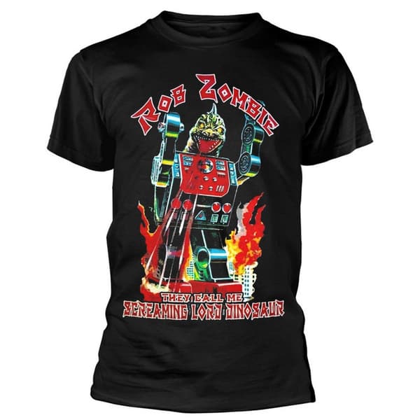 Rob Zombie Unisex Adult Lord Dinosaur Cotton T-Shirt