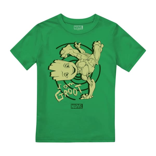 Marvel Comics Baby Groot Handstand T-shirt för barn/barn Irish Green 3-4 Years
