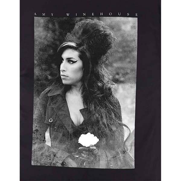 Amy Winehouse Unisex Adult Flower Portrait Cotton T-Shirt