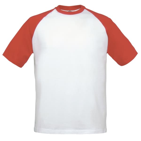 B&C Kortärmad baseball T-shirt för män