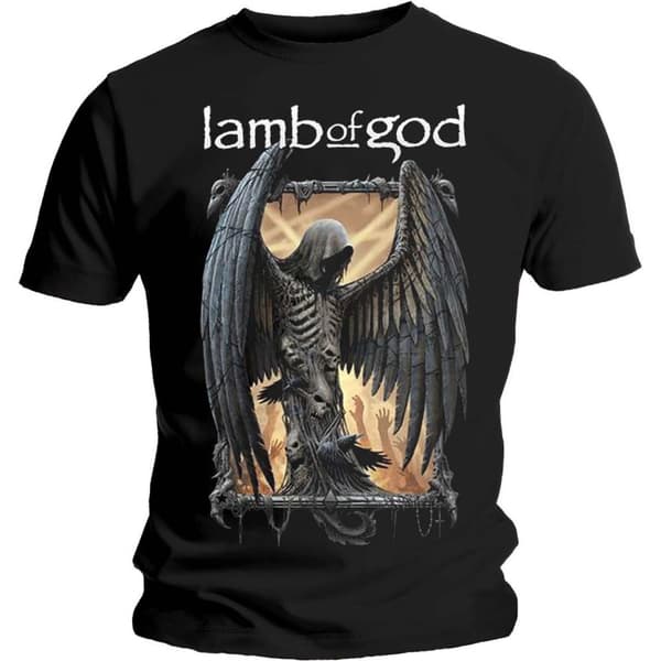 Lamb Of God Unisex Adult Winged Death Cotton T-Shirt Black M