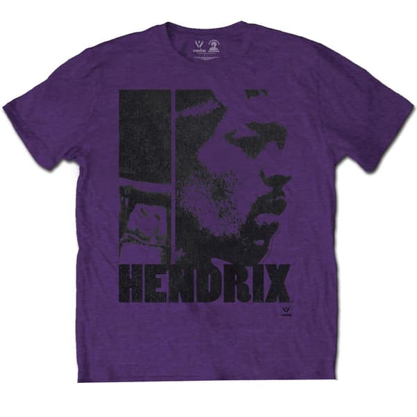 Jimi Hendrix Unisex Adult Let Me Die Cotton T-Shirt Purple XXL