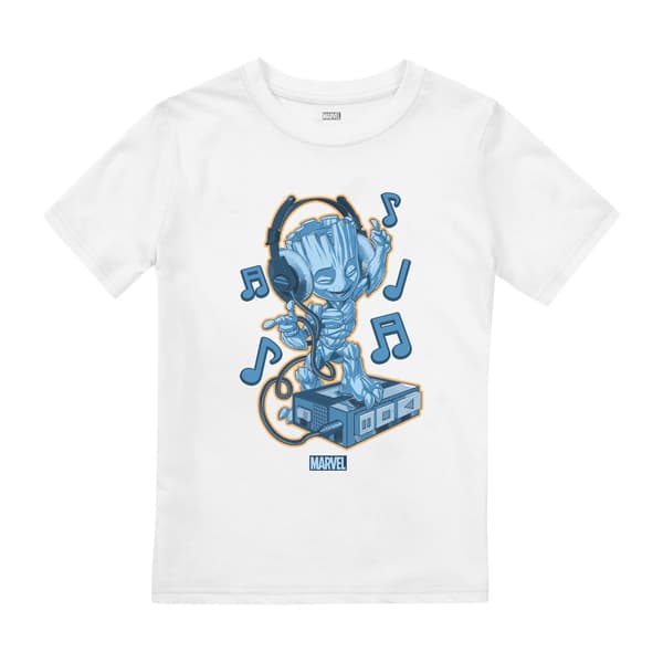 Marvel Comics Baby Groot - T-shirt med hörlurar för barn/barn