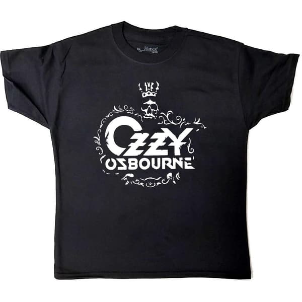Ozzy Osbourne T-shirt i bomull med logotyp för barn/barn