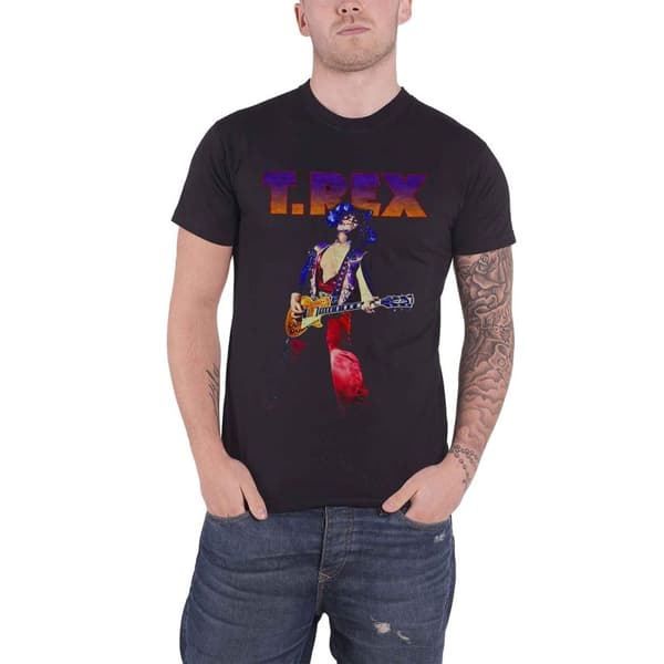 T-Rex Unisex vuxen Rockin bomulls t-shirt Black XXL