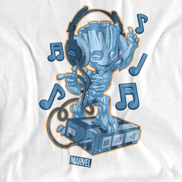 Marvel Comics Baby Groot - T-shirt med hörlurar för barn/barn