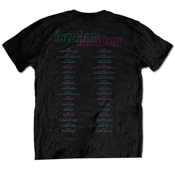 Incubus Unisex Adult 17 Tour Back Print Cotton T-Shirt