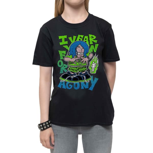 Billie Eilish Childrens/Kids Agony Cotton T-Shirt Black 7-8 Years