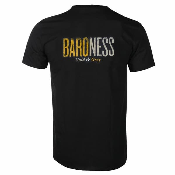 Baroness Unisex Adult Gold & Grey Back Print Cotton T-Shirt