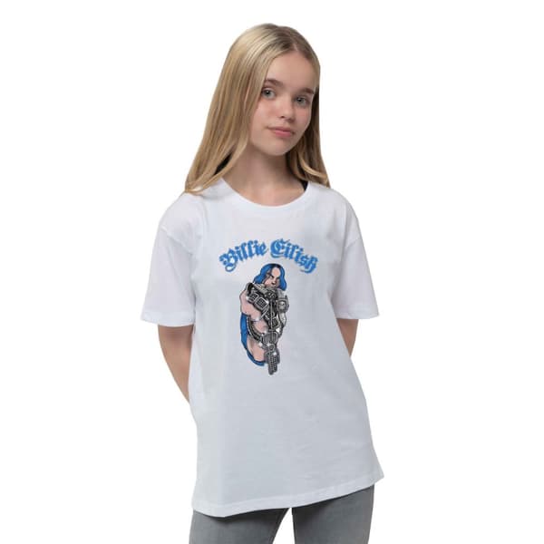 Billie Eilish Childrens/Kids Bling Glitter Cotton T-Shirt