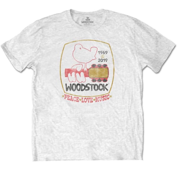 Woodstock Unisex Adult Peace - Love - Music Cotton T-Shirt