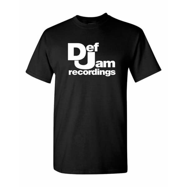Def Jam Recording Unisex Adult Classic Logo Cotton T-Shirt Black L