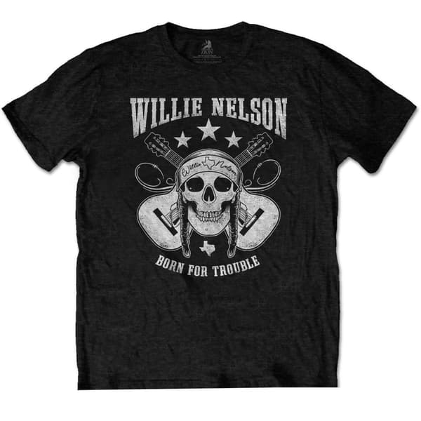 Willie Nelson Unisex Adult Skull Cotton T-Shirt