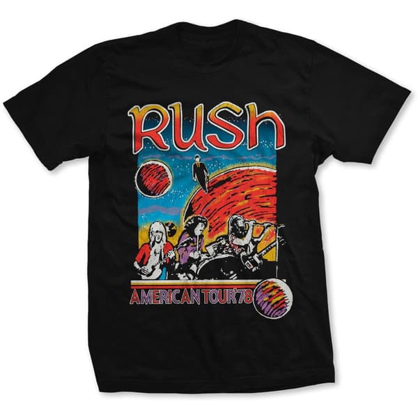 Rush Unisex Adult US Tour 1978 Cotton T-Shirt