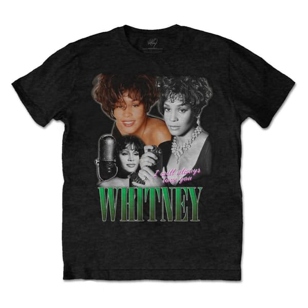 Whitney Houston Unisex Adult I Will Always Love You Homage Cotton T-Shirt