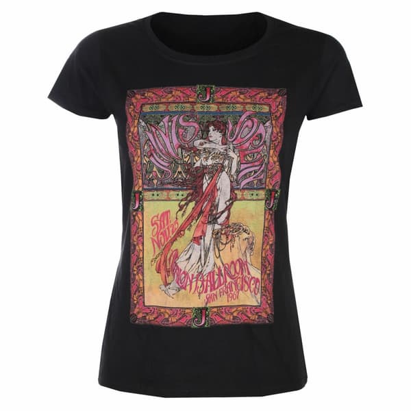 Janis Joplin Womens/Ladies Avalon Ballroom ´67 Cotton T-Shirt Black S