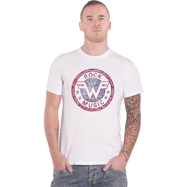Weezer Unisex vuxen rockmusik t-shirt i bomull White S