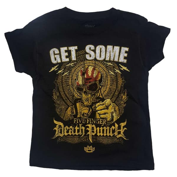 Five Finger Death Punch Childrens/Kids Get Some Cotton T-Shirt Black 11-12 Years