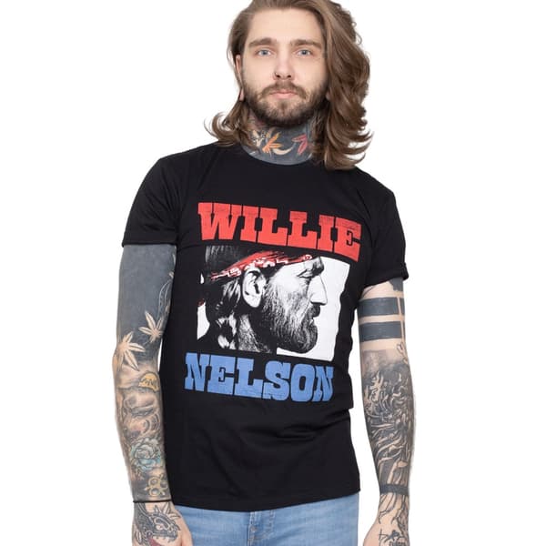 Willie Nelson Unisex Adult Stare Cotton T-Shirt