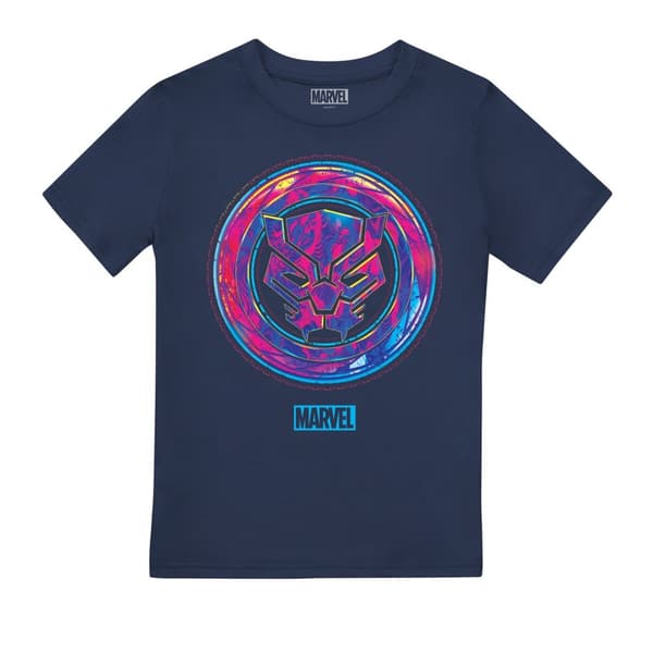 Black Panther Childrens/Kids Cyber Panther T-Shirt Navy 7-8 Years