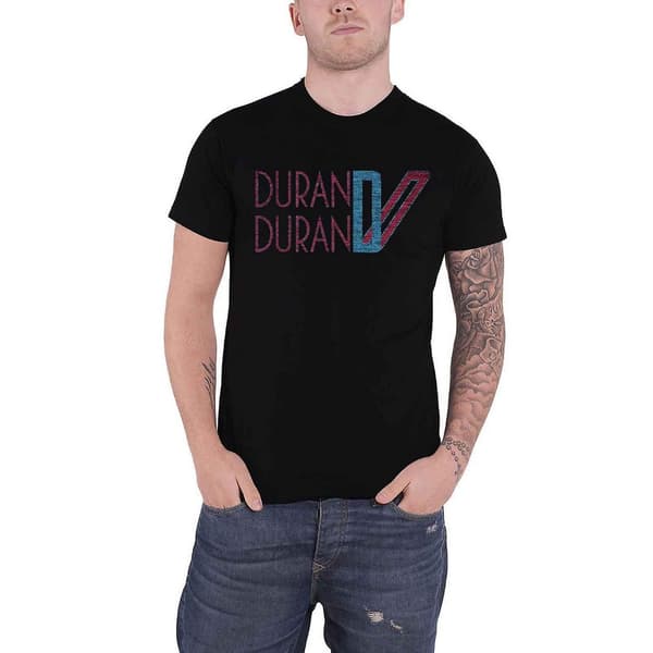 Duran Duran Unisex Adult Double Logo Cotton T-Shirt