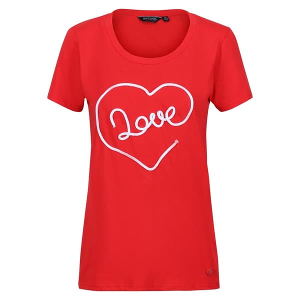 Regatta Dam/Tjej Filandra VII Love T-shirt Miami Red 16 UK