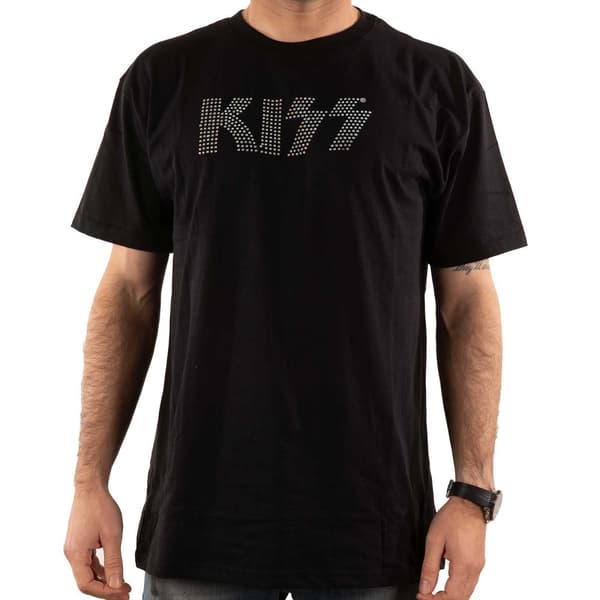 Kiss Unisex T-shirt med Diamante-logo til voksne