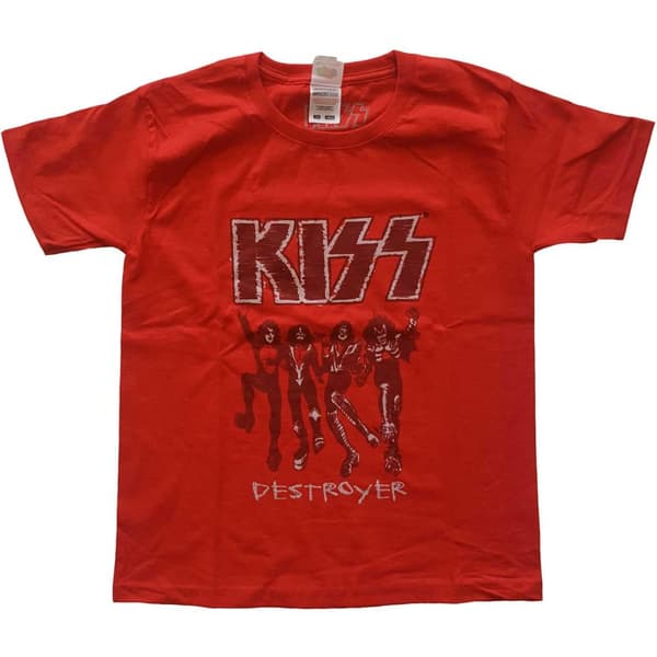Kiss T-shirt i bomull med skiss av Destroyer för barn/unga