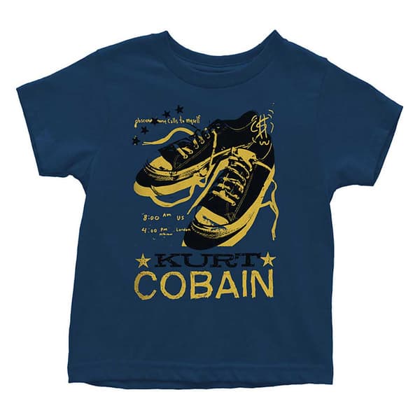 Kurt Cobain T-shirt i bomull med spets för barn Navy Blue 18 Months
