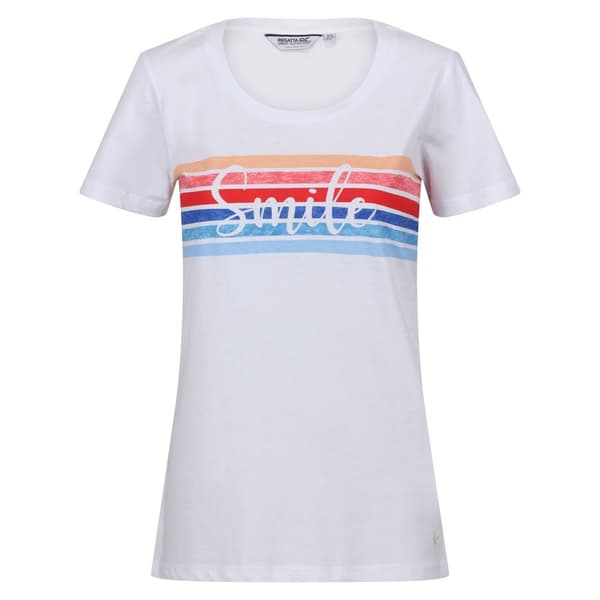 Regatta Womens/Ladies Filandra VII Smile T-Shirt White 14 UK